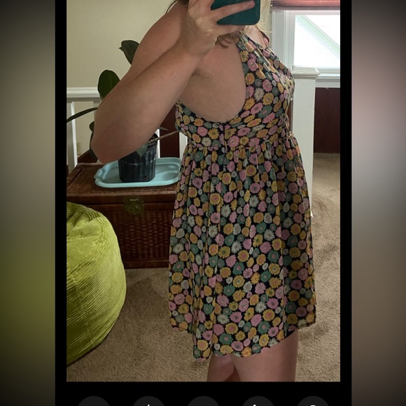 Lucca Couture Cross Back Flare Dress Colorful Daisy Tunic Top Women’s Small - Picture 8 of 16